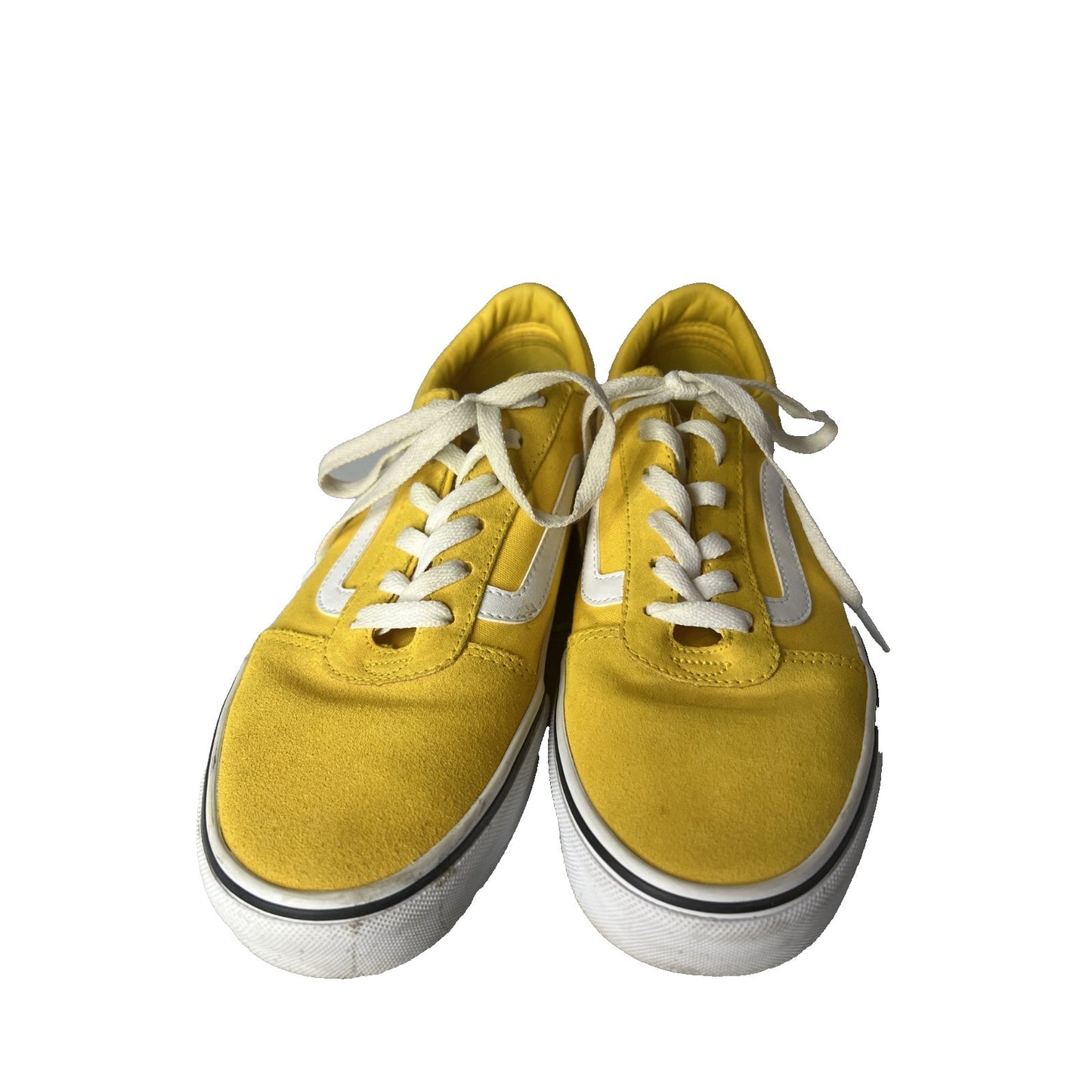 Vans Old Skool Womens Size 10 Yellow White Athletic Skateboard Shoes Sneakers