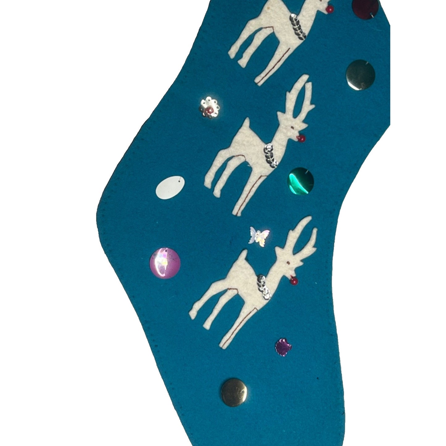 Vintage Bucilla Wool Felt Christmas Stocking GEORGIE