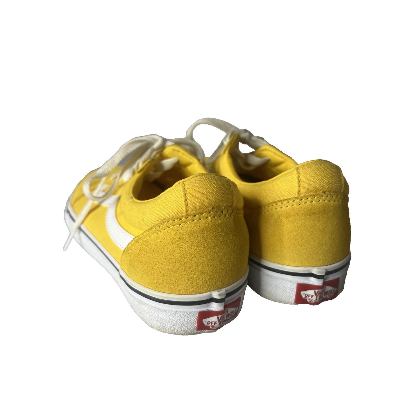 Vans Old Skool Womens Size 10 Yellow White Athletic Skateboard Shoes Sneakers