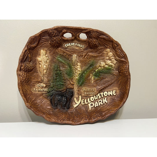 Yellowstone National Park Souvenir Old Faithful Great Falls 3D Carving Decor
