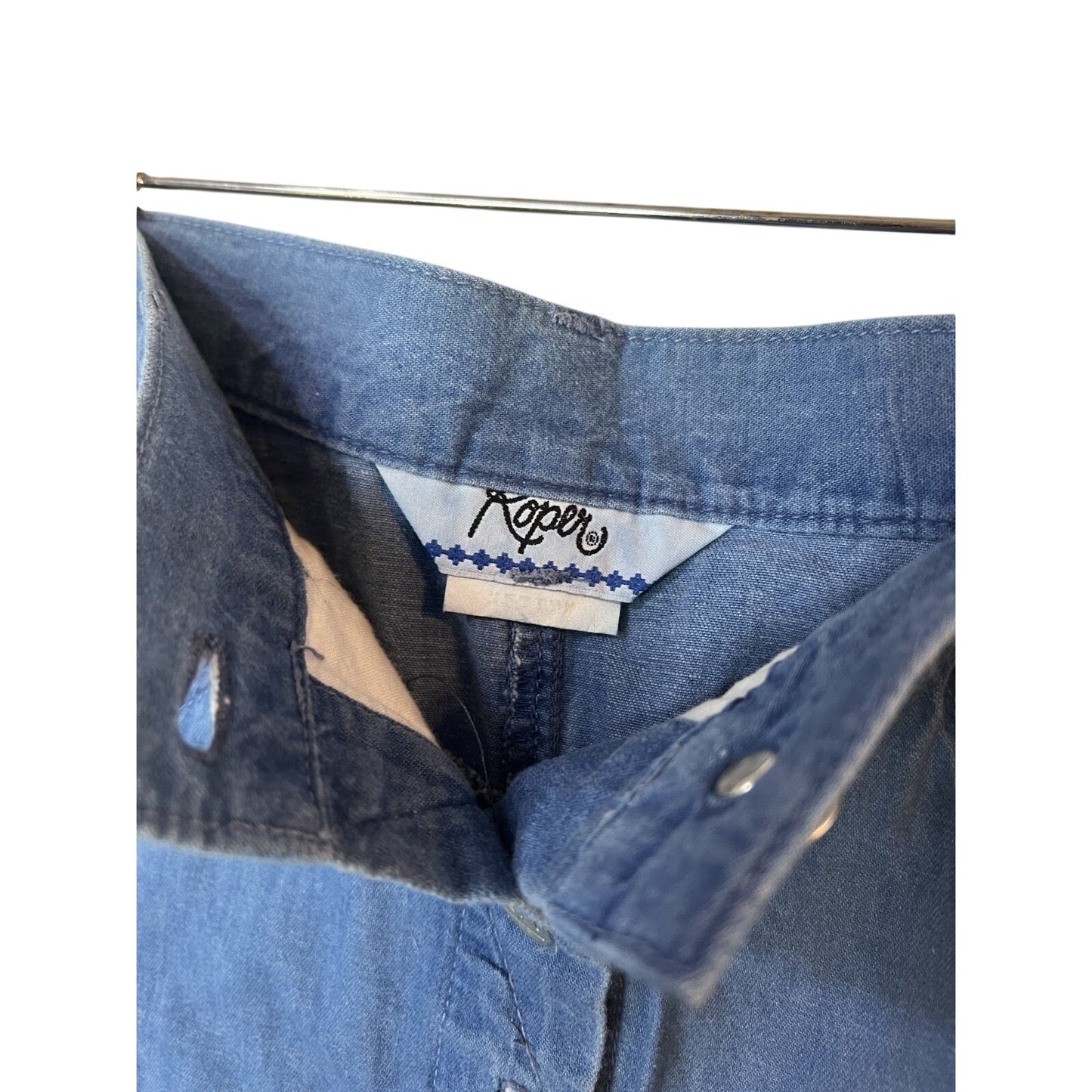 Vintage Roper Button Down Womens 80s/90s Western Denim Maxi Skirt Size 30x34