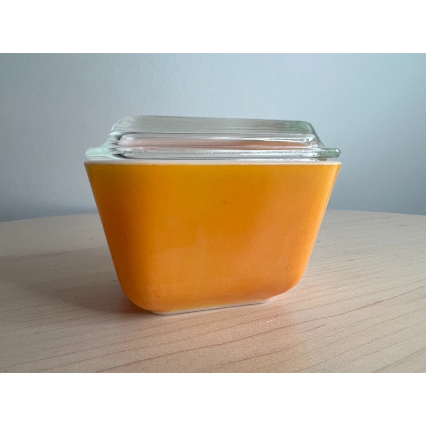 Vintage Pyrex 501 Butterscotch Orange Gold Refrigerator Dish w/ Lid RARE