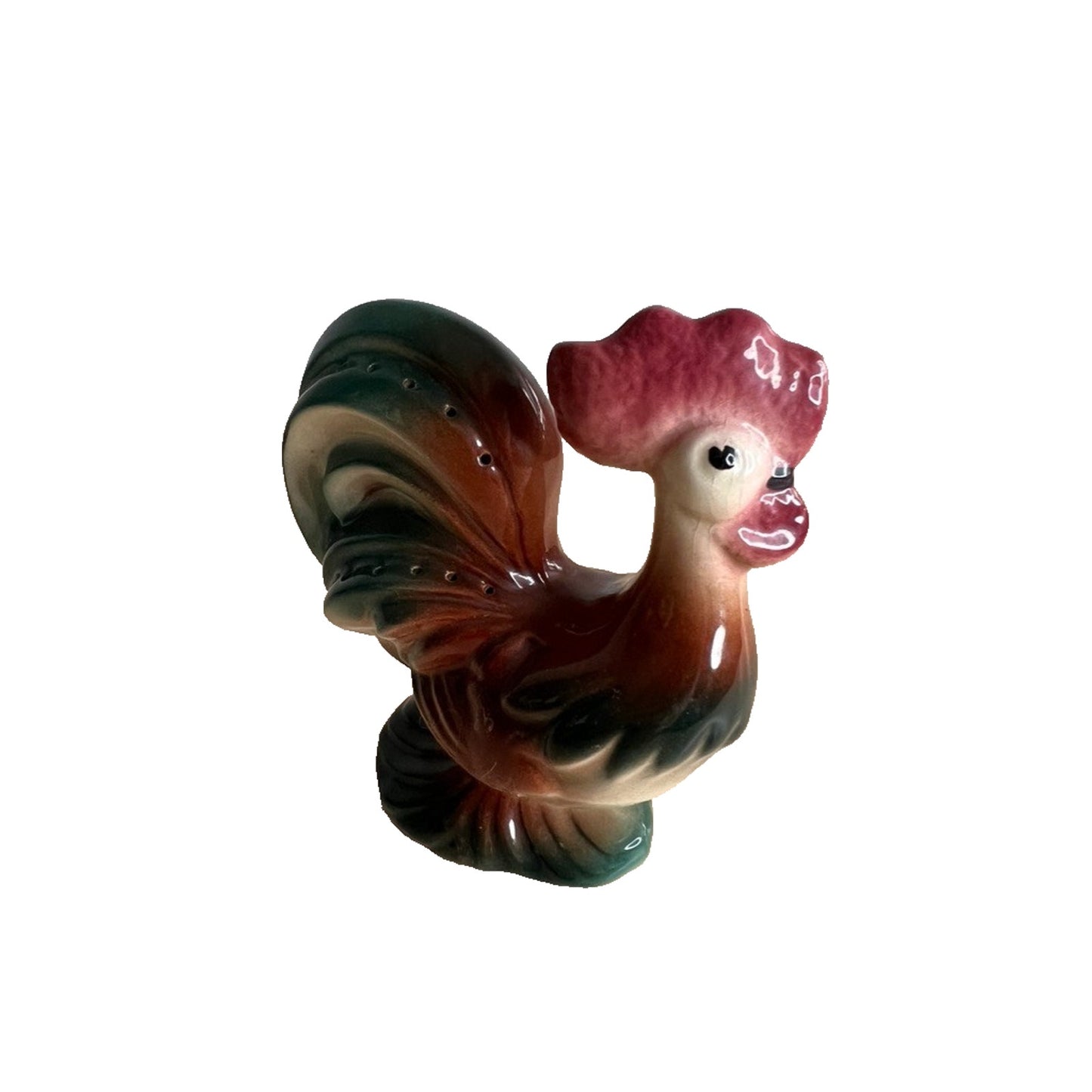 Royal Copley Rooster Hen Toothpick holder Child Colorful Ceramic Farncore Family