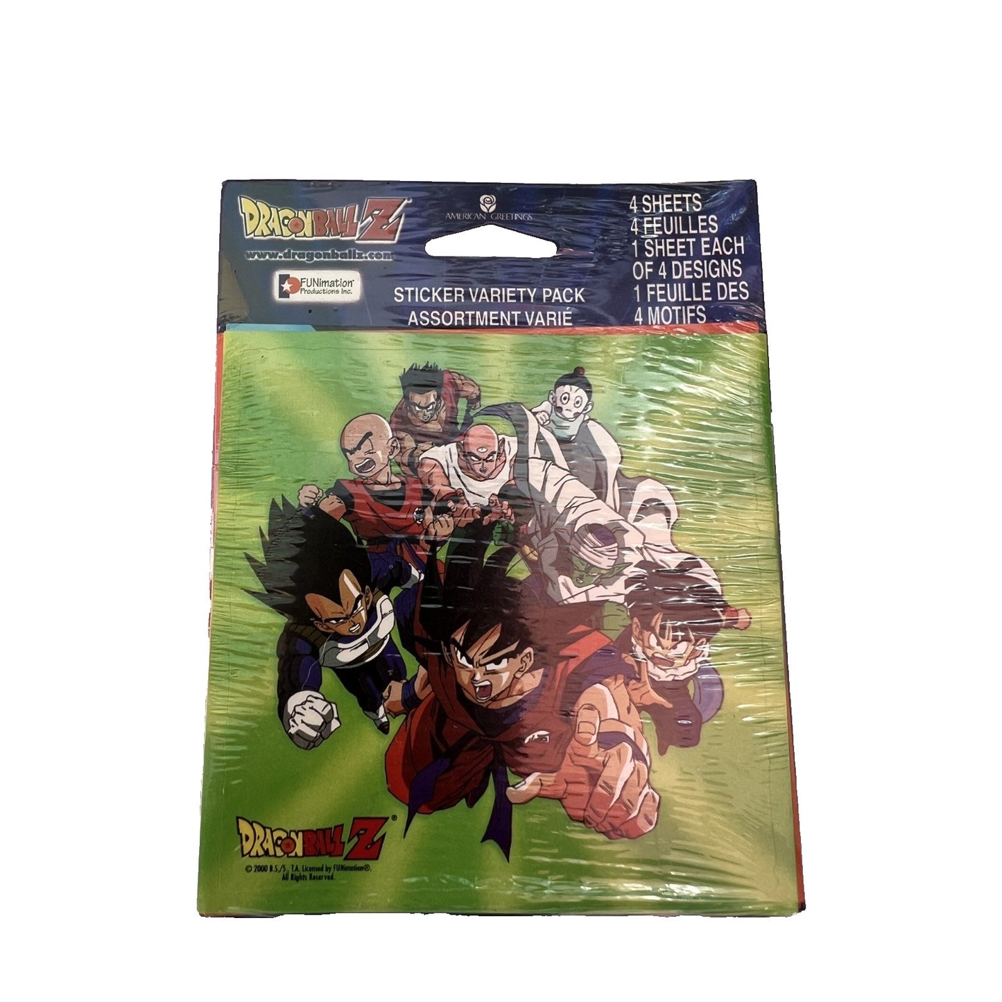 Dragonball Z Stickers 4 sheets American Greetings 2000 Funimation NEW