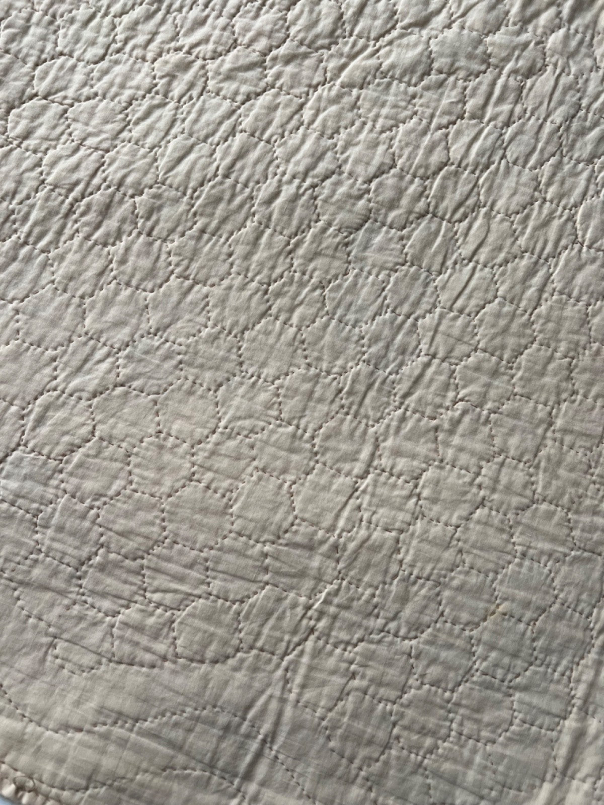 1930's Grandmother's Flower Garden Antique Quilt 80x79