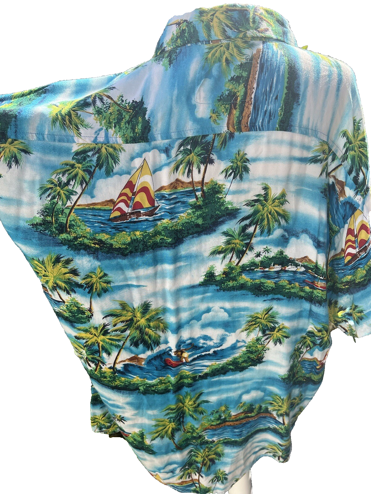 Vtg Men's M Paradise of the Pacific Hawaiian Button Up Aloha Shirt USA Made