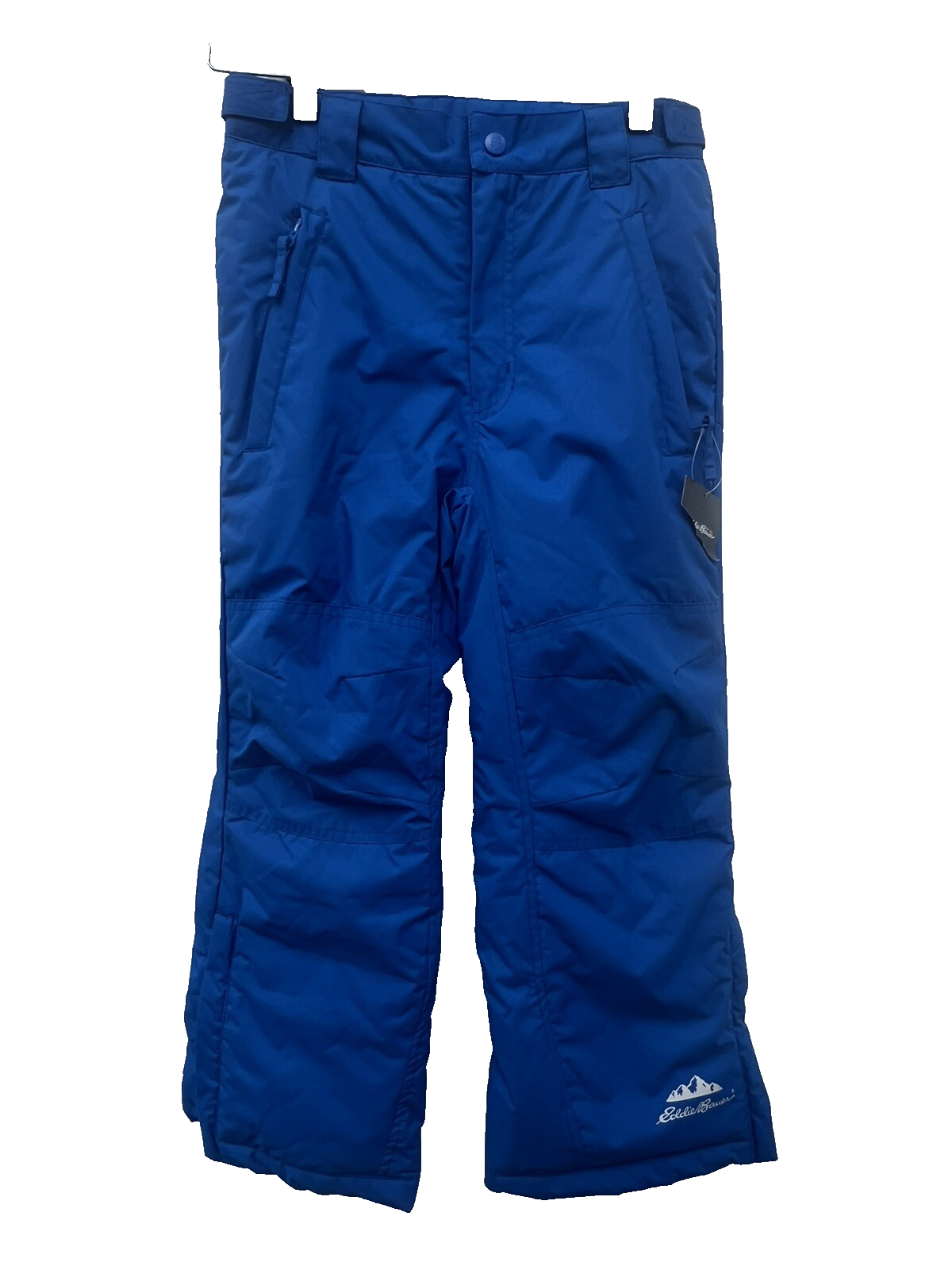 NWT Eddie Bauer Kids Snow Pants 7 / 8 Zippered Legs Reflective Logo