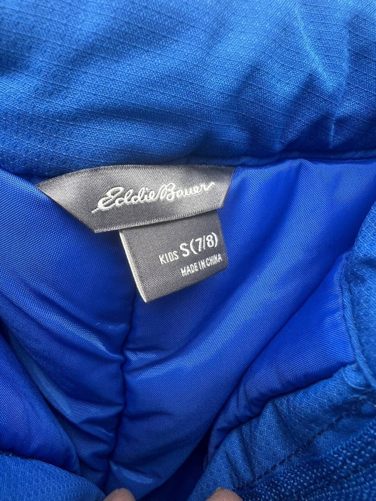 NWT Eddie Bauer Kids Snow Pants 7 / 8 Zippered Legs Reflective Logo