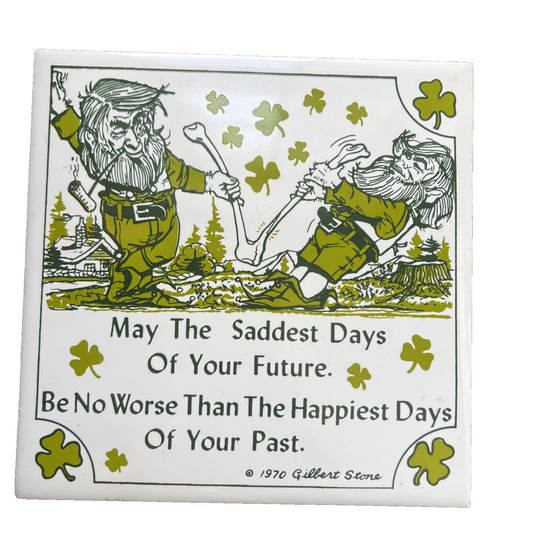 Irish Shamrock Trivet St Patrick’s Day White & Green