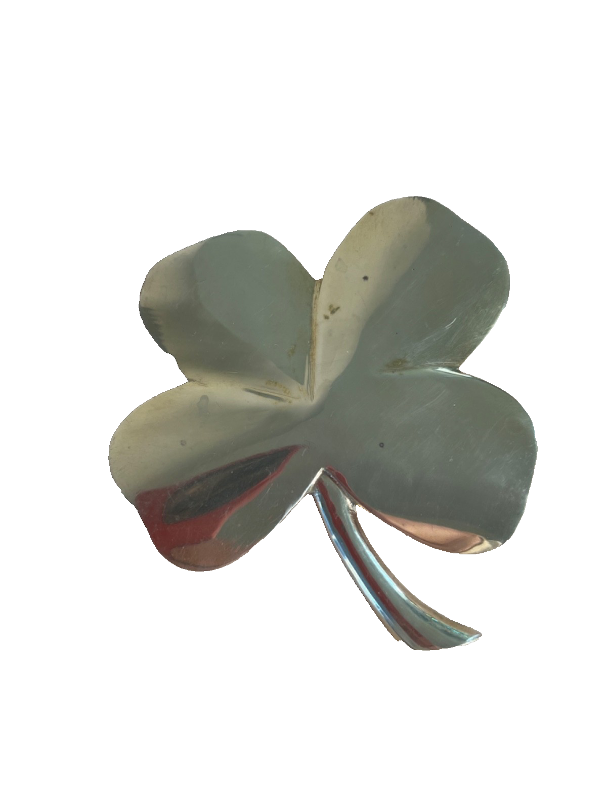 Gerity - Four Leaf Clover Shamrock 24K Gold Plated Paperweight Wallhanging 1986