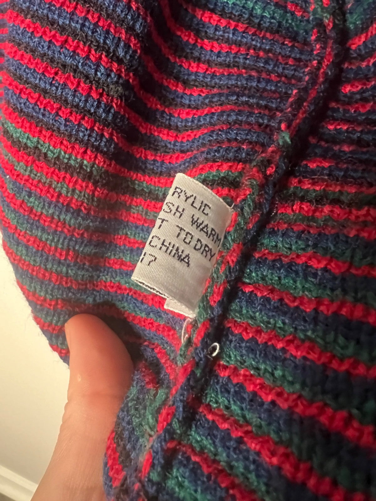 Vintage Tally Ho Creation Pollak Cardigan Sweater LARGE Button Plaid