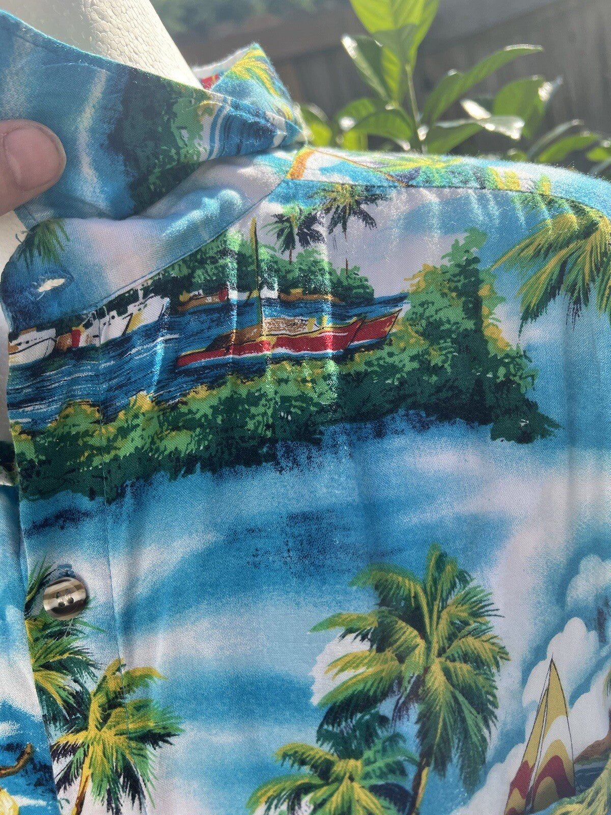 Vtg Men's M Paradise of the Pacific Hawaiian Button Up Aloha Shirt USA Made