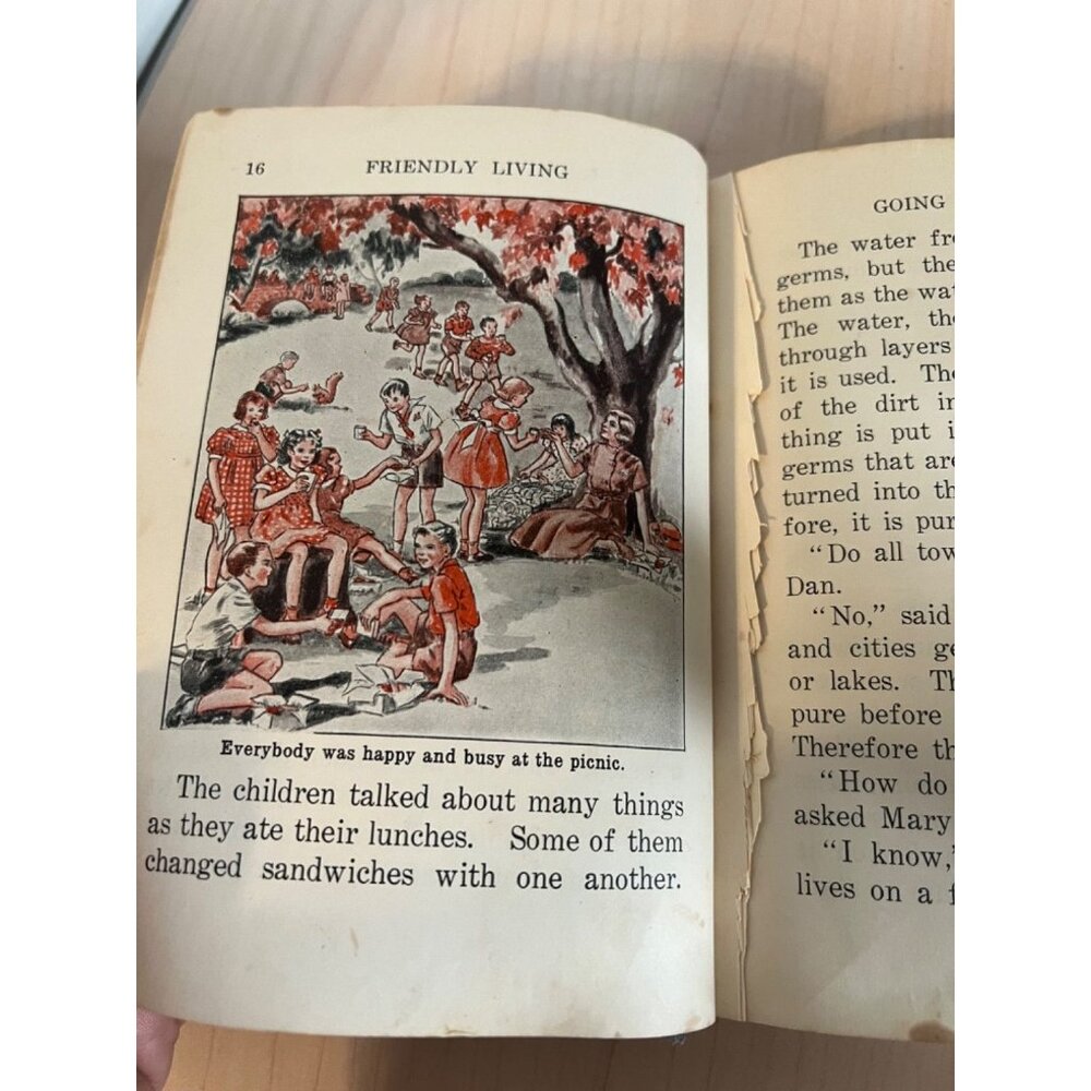 Happy living Health and safety series school book Mcnally HC 1927 VtG