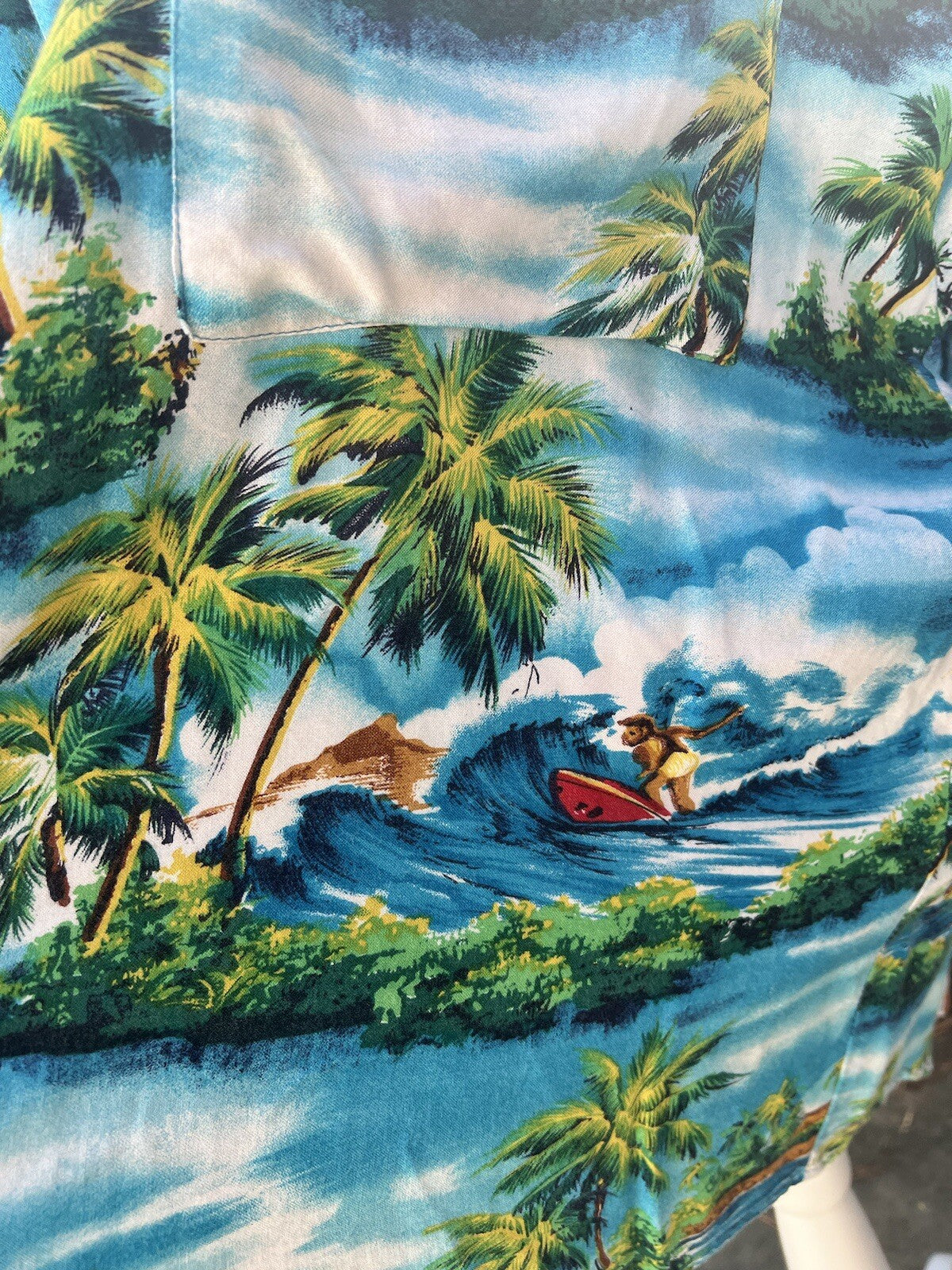 Vtg Men's M Paradise of the Pacific Hawaiian Button Up Aloha Shirt USA Made