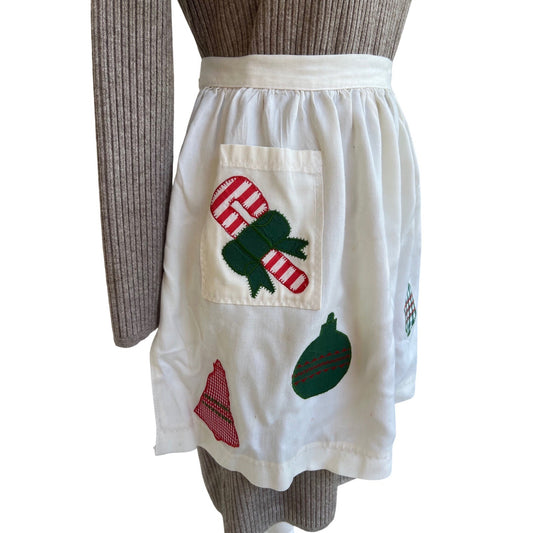Vintage Christmas Applique Apron, SO pretty!
