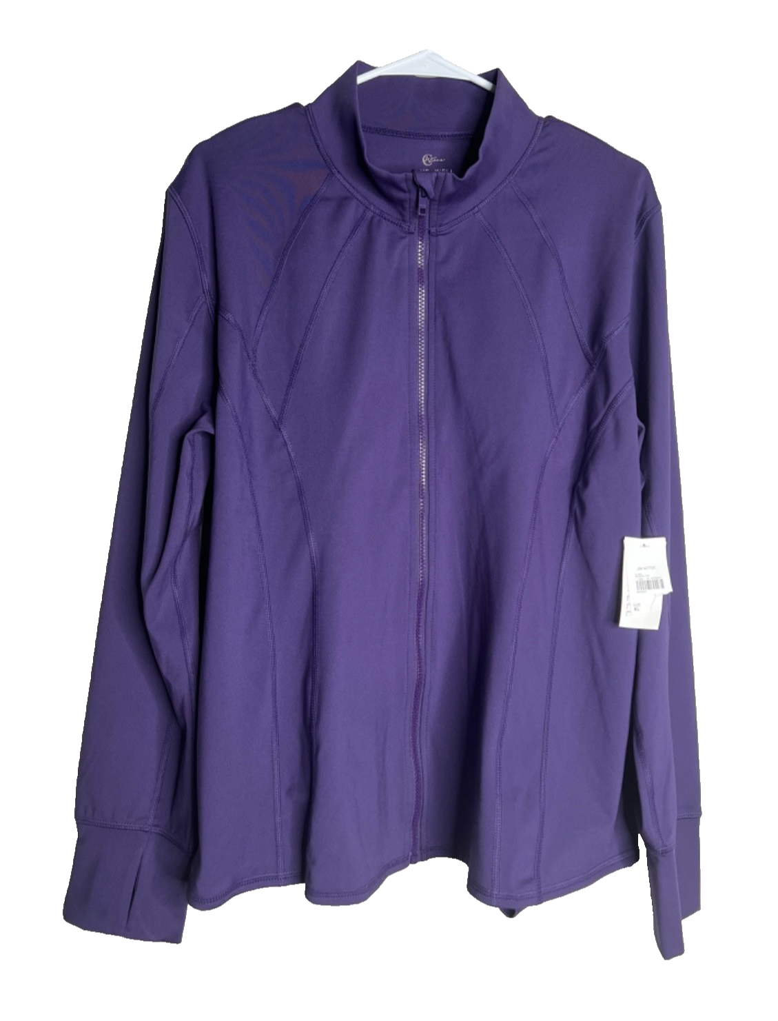 NWT Cato Active Live Well Purple Jacket Long Sleeve Full Zip XL