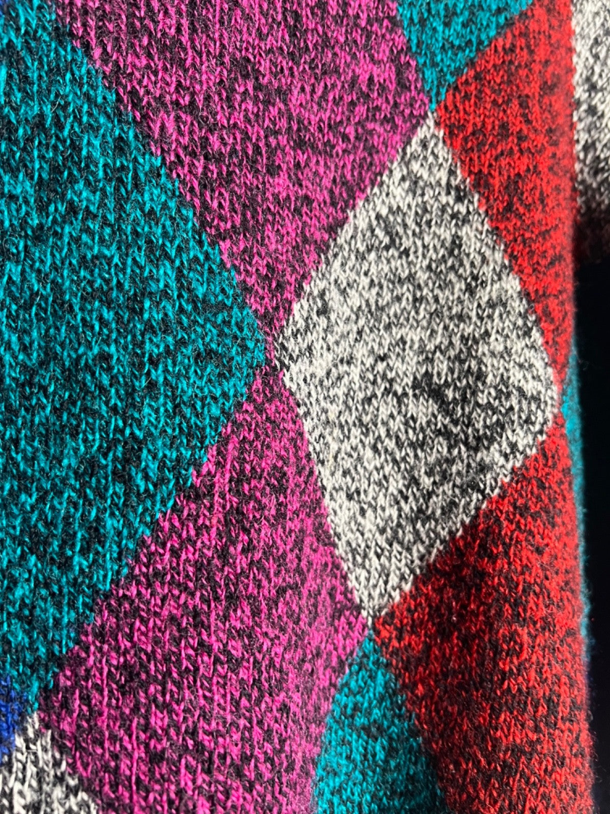 Vintage 1960 Argyle DAD Men's Sweater Brian MacNeil Shetland Wool MCM XL