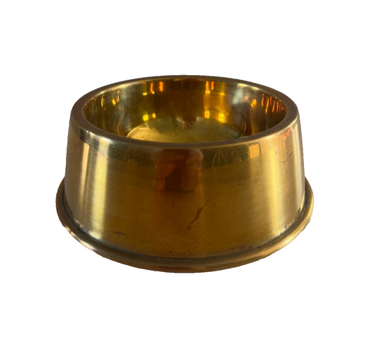 Vintage Hampton Brass Dog or Cat Bowl Dish Gorgeous!!!