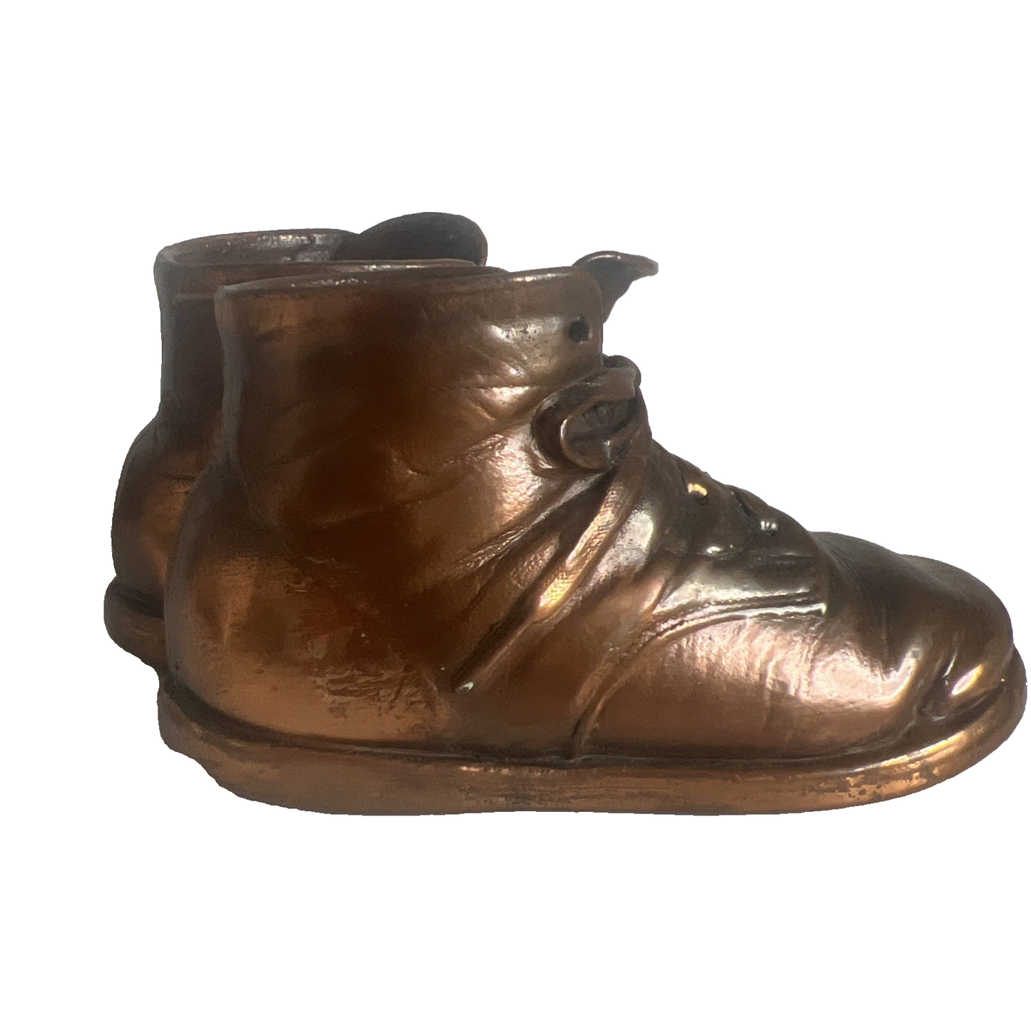 Vintage 1939 Bronze / Copper Baby Toddler Shoes