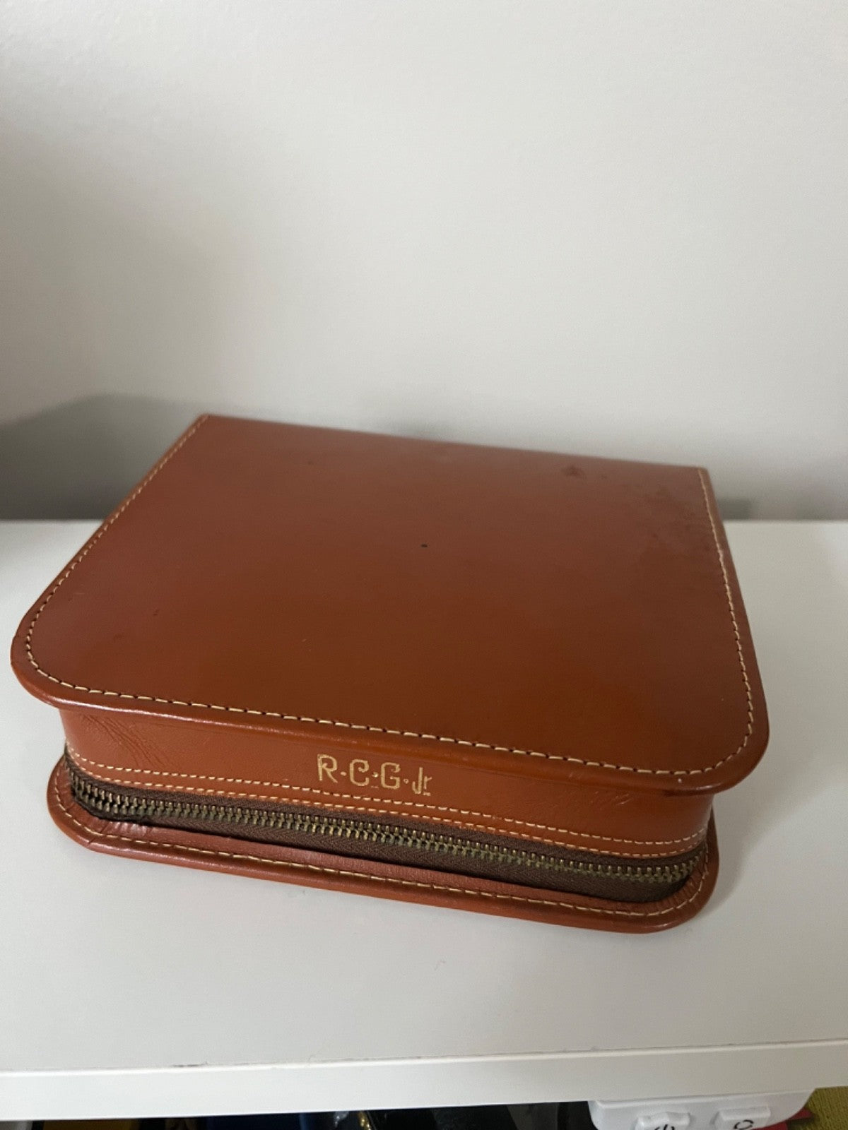 Vintage Progressive Gentleman's Leatherwear Comb Brush Leather Case