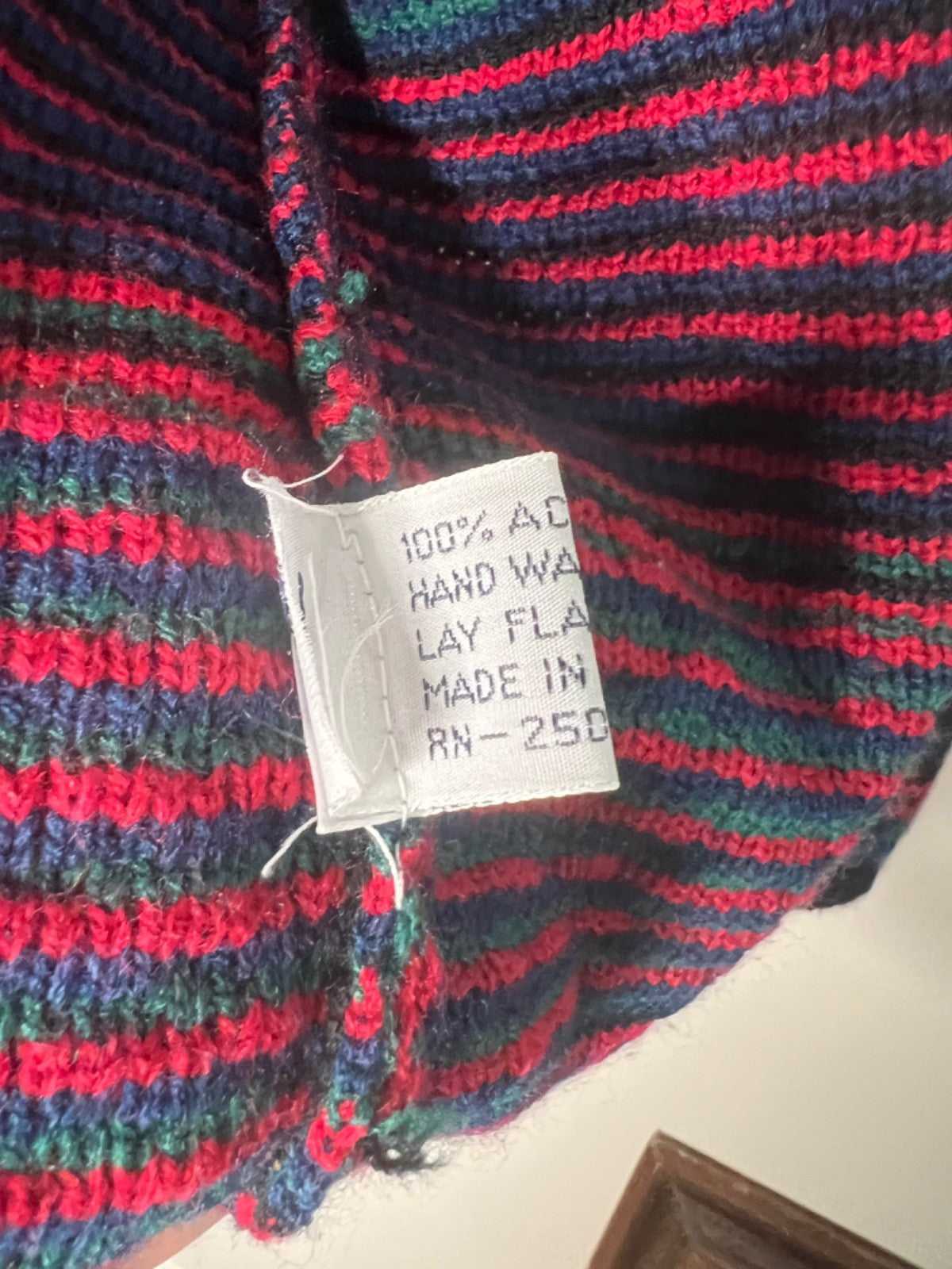 Vintage Tally Ho Creation Pollak Cardigan Sweater LARGE Button Plaid