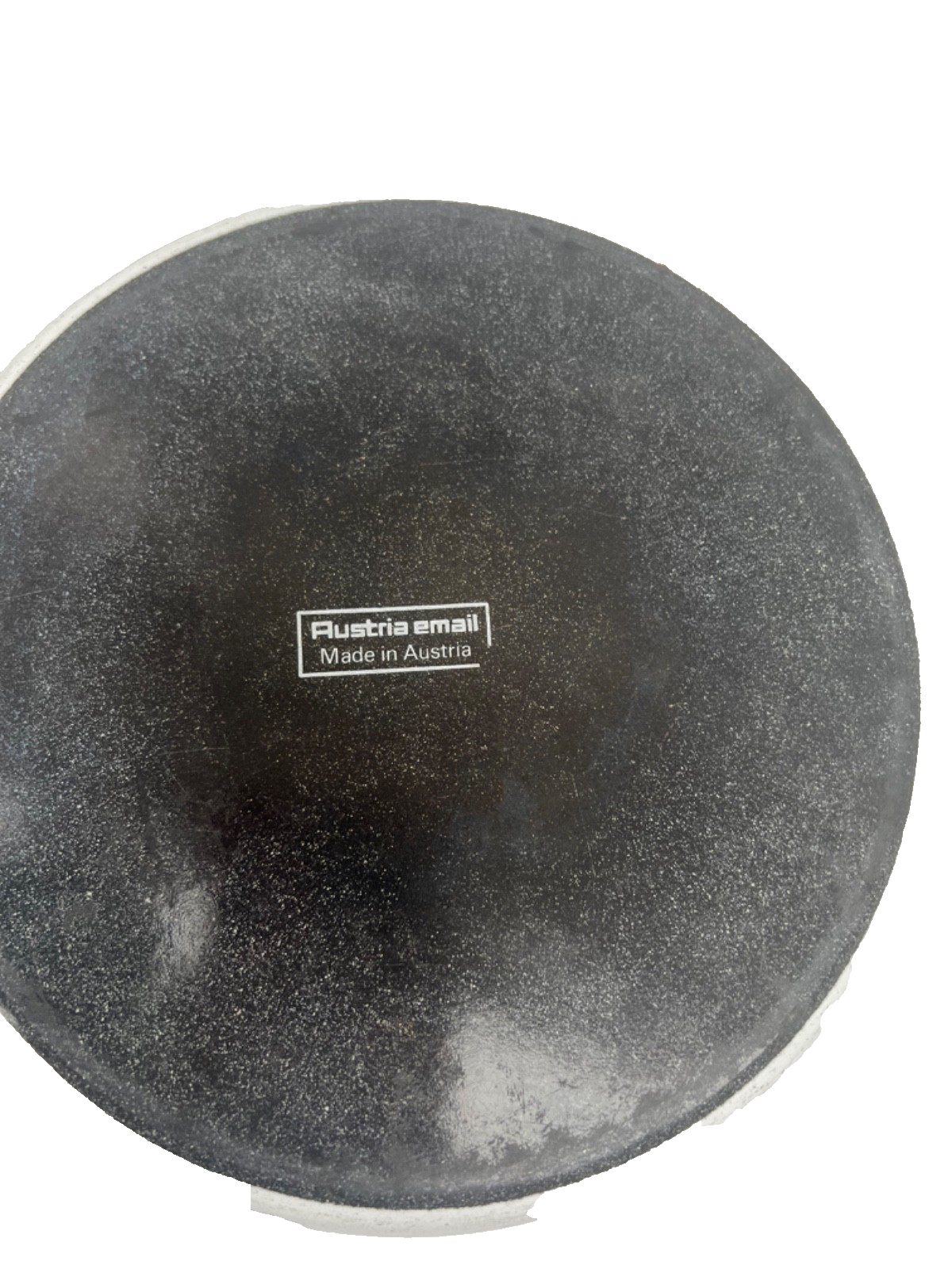 Vintage MCM Austria Email Enamel Saucepan Stock Pot Retro Orange Avocado Yellow